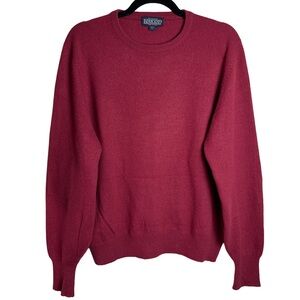 Lands’ End 100% Cashmere Crewneck Sweater – Women’s Large – Burgundy